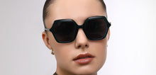 Load image into Gallery viewer, Green Geometric Full Rim Unisex Sunglasses by John Jacobs-225421