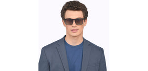 Grey Rectangle Full Rim Unisex Sunglasses by John Jacobs-208311