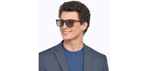 Grey Rectangle Full Rim Unisex Sunglasses by John Jacobs-208311