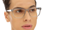 Load image into Gallery viewer, Grey Rectangle Full Rim Unisex Eyeglasses by John Jacobs-216860