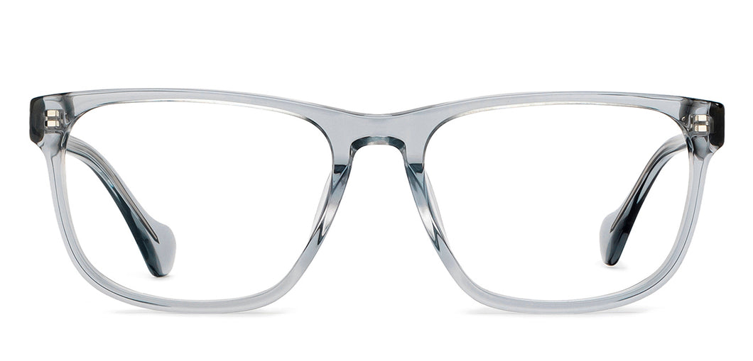 Grey Rectangle Full Rim Unisex Eyeglasses by John Jacobs-216860