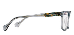 Grey Rectangle Full Rim Unisex Eyeglasses by John Jacobs-216860