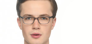 Grey Rectangle Full Rim Unisex Eyeglasses by Vincent Chase-215768