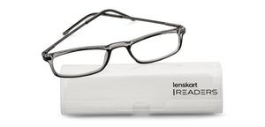 Grey Rectangle Full Rim Unisex Eyeglasses by Lenskart READERS-209200