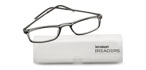 Grey Rectangle Full Rim Unisex Eyeglasses by Lenskart READERS-209201