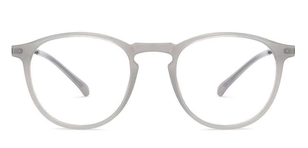 Milky White Round Full Rim Unisex Eyeglasses by Lenskart Air Online-206034