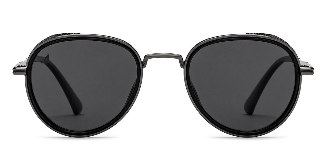 Gunmetal Aviator Full Rim Unisex Sunglasses by Vincent Chase Polarized-210408