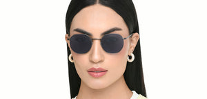 Gunmetal Geometric Full Rim Unisex Sunglasses by Vincent Chase Polarized-221891