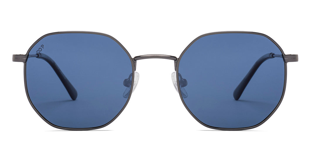 Gunmetal Geometric Full Rim Unisex Sunglasses by Vincent Chase Polarized-221891