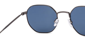 Gunmetal Geometric Full Rim Unisex Sunglasses by Vincent Chase Polarized-221891