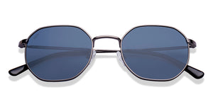 Gunmetal Geometric Full Rim Unisex Sunglasses by Vincent Chase Polarized-221891