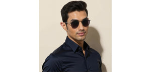 Gunmetal Geometric Full Rim Unisex Sunglasses by Vincent Chase-221941