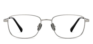 Gunmetal Rectangle Full Rim Unisex Eyeglasses by John Jacobs-209667