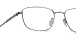 Gunmetal Rectangle Full Rim Unisex Eyeglasses by John Jacobs-209667
