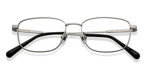 Gunmetal Rectangle Full Rim Unisex Eyeglasses by John Jacobs-209667