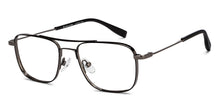 Load image into Gallery viewer, Gunmetal Black Rectangle Full Rim Unisex Eyeglasses by John Jacobs-206785