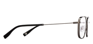 Gunmetal Black Rectangle Full Rim Unisex Eyeglasses by John Jacobs-206785