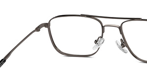 Gunmetal Black Rectangle Full Rim Unisex Eyeglasses by John Jacobs-206785