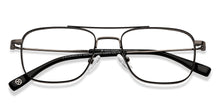 Load image into Gallery viewer, Gunmetal Black Rectangle Full Rim Unisex Eyeglasses by John Jacobs-206785