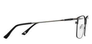 Gunmetal Square Full Rim Unisex Eyeglasses by John Jacobs-201411