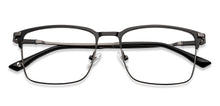 Load image into Gallery viewer, Gunmetal Square Full Rim Unisex Eyeglasses by John Jacobs-201411