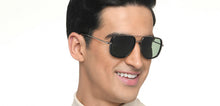 Load image into Gallery viewer, Gunmetal Rectangle Full Rim Unisex Sunglasses by Vincent Chase Online-215939