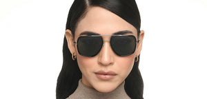 Gunmetal Rectangle Full Rim Unisex Sunglasses by Vincent Chase Online-215939
