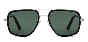 Gunmetal Rectangle Full Rim Unisex Sunglasses by Vincent Chase Online-215939