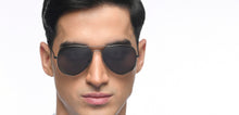 Load image into Gallery viewer, Gunmetal Aviator Full Rim Unisex Sunglasses by Vincent Chase Polarized-211271