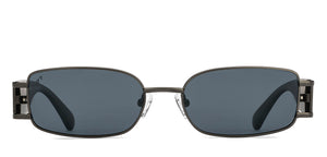 Gunmetal Rectangle Full Rim Unisex Sunglasses by Vincent Chase Online-216685