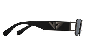 Gunmetal Rectangle Full Rim Unisex Sunglasses by Vincent Chase Online-216685
