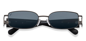 Gunmetal Rectangle Full Rim Unisex Sunglasses by Vincent Chase Online-216685