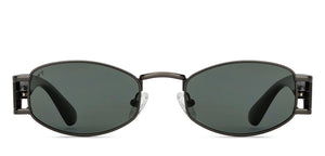Gunmetal Rectangle/ Square Full Rim Unisex Sunglasses by Vincent Chase Polarized-216687