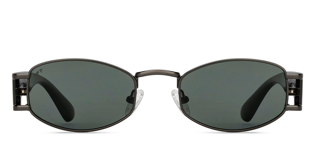 Gunmetal Rectangle/ Square Full Rim Unisex Sunglasses by Vincent Chase Polarized-216687