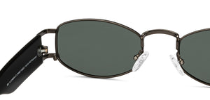 Gunmetal Rectangle/ Square Full Rim Unisex Sunglasses by Vincent Chase Polarized-216687