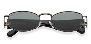 Gunmetal Rectangle/ Square Full Rim Unisex Sunglasses by Vincent Chase Polarized-216687