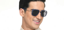 Load image into Gallery viewer, Blue Rectangle Full Rim Unisex Sunglasses by Vincent Chase Polarized-215940