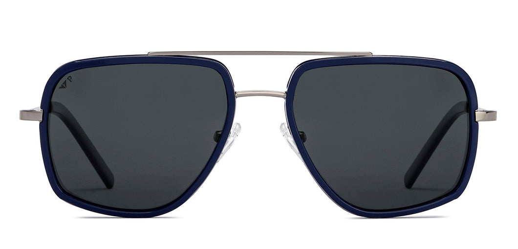 Blue Rectangle Full Rim Unisex Sunglasses by Vincent Chase Polarized-215940