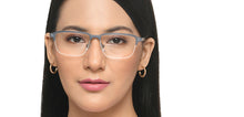 Load image into Gallery viewer, Blue Rectangle Half Rim Unisex Eyeglasses by Lenskart Air-215907