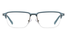 Load image into Gallery viewer, Blue Rectangle Half Rim Unisex Eyeglasses by Lenskart Air-215907