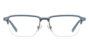 Blue Rectangle Half Rim Unisex Eyeglasses by Lenskart Air-215907