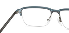 Load image into Gallery viewer, Blue Rectangle Half Rim Unisex Eyeglasses by Lenskart Air-215907