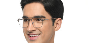 Gunmetal Square Full Rim Unisex Eyeglasses by Vincent Chase-212870