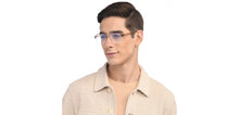 Load image into Gallery viewer, Gunmetal Square Half Rim Unisex Eyeglasses by John Jacobs-201449