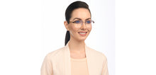Load image into Gallery viewer, Gunmetal Square Half Rim Unisex Eyeglasses by John Jacobs-201449