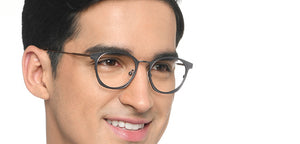 Gunmetal Wayfarer Full Rim Unisex Eyeglasses by John Jacobs-210125