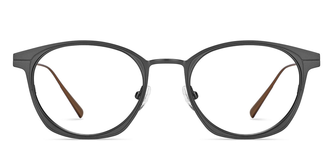 Gunmetal Wayfarer Full Rim Unisex Eyeglasses by John Jacobs-210125