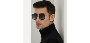 Gunmetal Aviator Full Rim Unisex Sunglasses by John Jacobs-236890