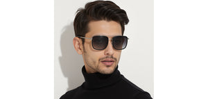 Gunmetal Aviator Full Rim Unisex Sunglasses by John Jacobs-236890