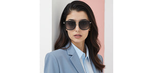 Gunmetal Aviator Full Rim Unisex Sunglasses by John Jacobs-236890